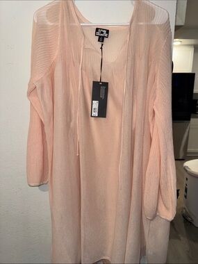 Future Collective Blush Pink longsleeve dress